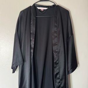 Victoria's Secret Black Satin Cape Jacket